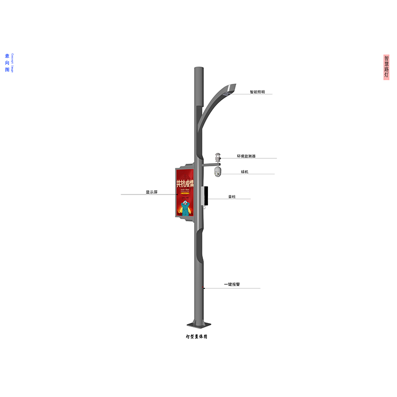 Integrated pole