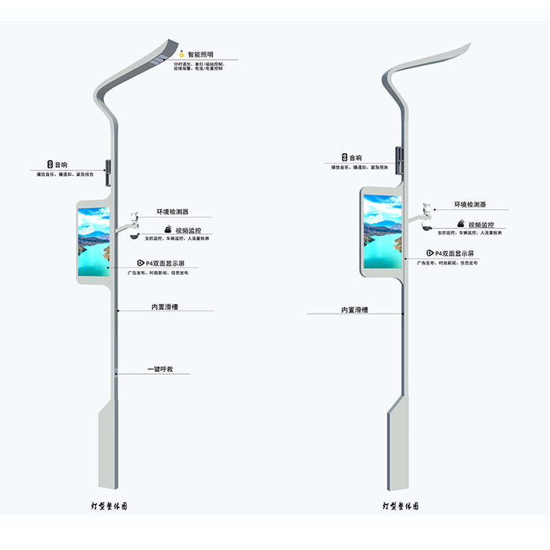 Integrated pole